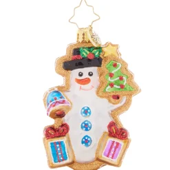 Christopher Radko Cr, Gingerbread Snowman Gem, 1021413, Radko. Gem^ Blown Glass