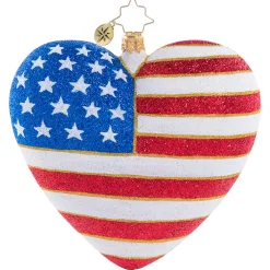 Christopher Radko Cr, Heart Of America, 1020876, ^ Glass