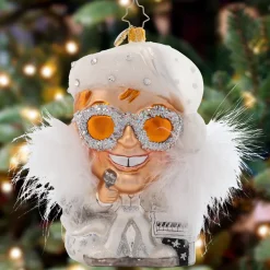 Christopher Radko Cr, Holiday " Star" , 1021645, Radko, Elton John^ Blown Glass