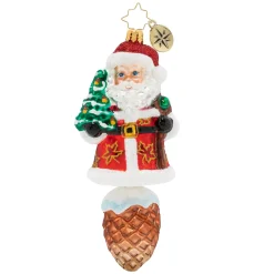 Christopher Radko Cr, Into The Woods Santa, 1020427, ^ Stocking / Skirt