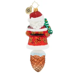 Christopher Radko Cr, Into The Woods Santa, 1020427, ^ Stocking / Skirt