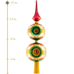 Christopher Radko Cr, Luxury Abounds Finial, 1020867, ^ Blown Glass