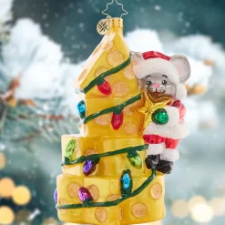 Christopher Radko Cr, Merry Mouse Cheese Tree, 1021573, Radko^ Christopher Radko