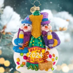 Christopher Radko Cr, New Year's Toast, 1021675, Radko^ Blown Glass