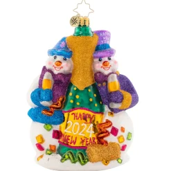 Christopher Radko Cr, New Year's Toast, 1021675, Radko^ Blown Glass