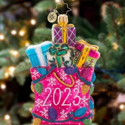 Christopher Radko Cr, No Time Like The Present 2023, 1021493, Radko^ Blown Glass