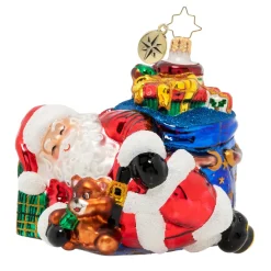 Christopher Radko Cr, Power Nap Nick, 1020293, ^ Blown Glass