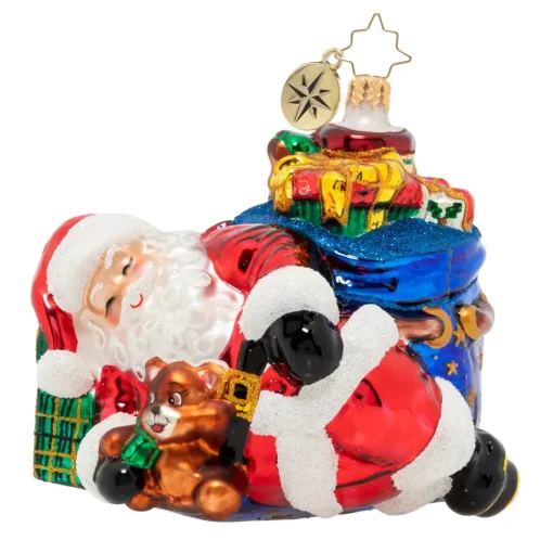 Christopher Radko Cr, Power Nap Nick, 1020293, ^ Blown Glass