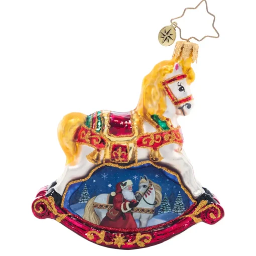 Christopher Radko Cr, Resplendent Rocking Horse Gem, 1021407, Radko, Gem^ Glass