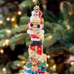 Christopher Radko Cr, Stacked Up Santa, 1021518, Radko^ Glass