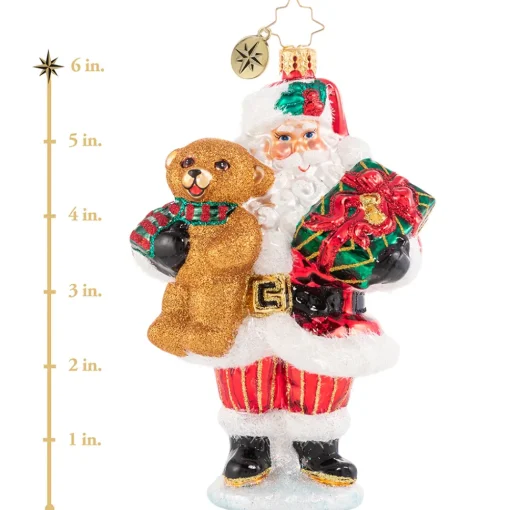Christopher Radko Cr, The Gift Of Teddy, 1020617, ^ Santas