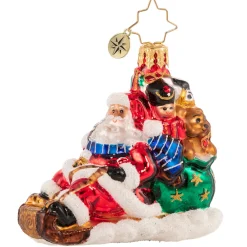 Christopher Radko Cr, Timely Toboggan Delivery! Gem, 1020636, ^ Santas