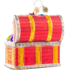 Christopher Radko Cr, Treasure Trove Toy Chest, 1020750, ^ Glass