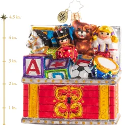 Christopher Radko Cr, Treasure Trove Toy Chest, 1020750, ^ Glass