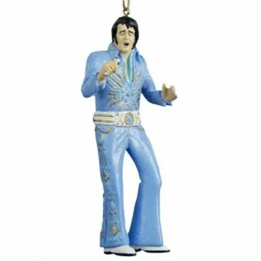 Kurt S Adler Elvis In Blue Tiffany Jumpsuit Ornament, Ep2151, Kurt Adler^ Resin
