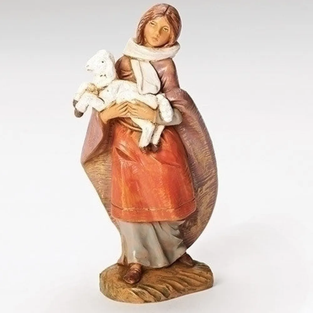 Shop Emma Shepherdess With Lamb 5", , 54079 Resin Nativity