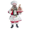 Kurt S Adler Fabriche™ African American Gingerbread Chef Santa, Fa0143, Kurt Adler^ Resin