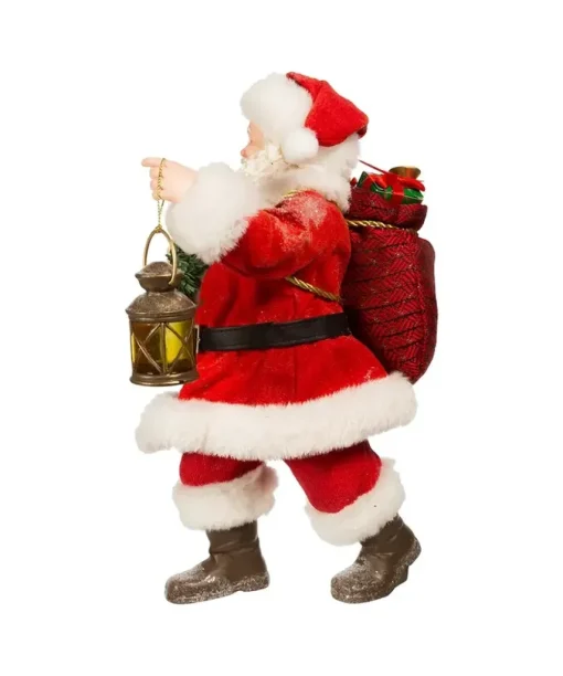 Kurt S Adler Fabriche™ Santa With Wreath And Lantern, Fa1067^ Clothtique/Fabriche Santas