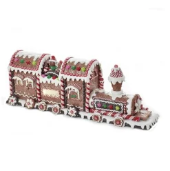 New Gingerbread Train, Battery-Operated Led Lighted, D2868 Speciality