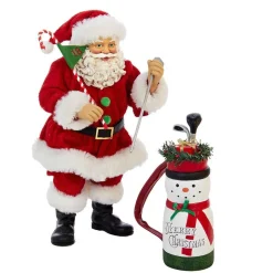 Kurt S Adler Golf Santa Set (2-Piece) C7425, Fabriche^ Resin