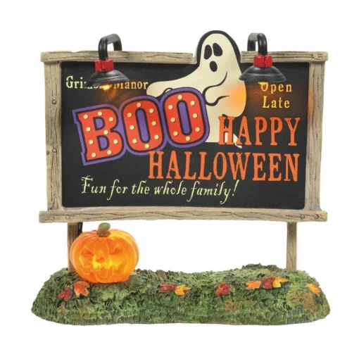 Online Ha, Lit Ghost Billboard, 6009819, Halloween Accessories Speciality