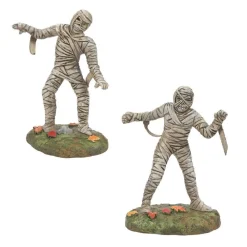 Flash Sale Ha, Mummies Parade Set Of 2, 6010452, Halloween Accessories Village Accessories