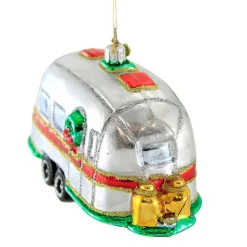 Cheap Huras, Christmas Airstream Glass Ornament Camper, S708 Novelty