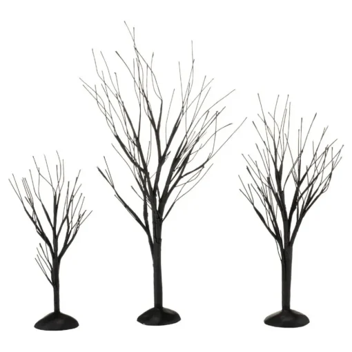 Department 56 Hv, Black Bare Branch Trees, St/3, 4033851, Halloween Village^ Halloween General