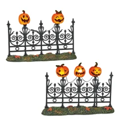 Department 56 Hv, Jack-O-Lantern Lit Fence, 6005557, Halloween Village^ Halloween General