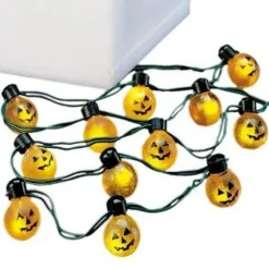 Sale Hv, Sting Of 12 Pumpkin Lights, 56.2700, Halloween Village Halloween Village