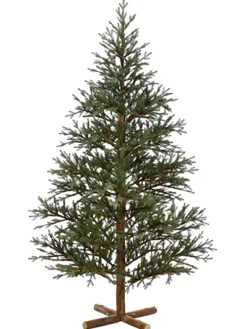 AllState 8'Hx60"D Angel Pine Tree Wood Trunk, Yta698-Gr, Floral^ Stocking / Skirt