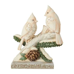 Discount Jim Shore, White Woodland Birds On Branch, 6006585, Heartwood Creek Jim Shore