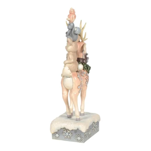 Outlet Jim Shore, White Woodland Stacked Animals, 6006576, Heartwood Creek Jim Shore