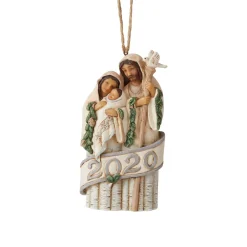 Enesco Jim Shore, Woodland Holy Family Dated 2020 Orn, 6006588, Heartwood Creek^ Resin