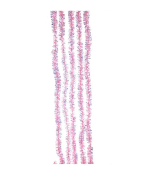 Kurt S Adler 100-Light Pink Iridescent Tinsel Cascade Light Set, Ad1001Pp, Kurt Adler^ Stocking / Skirt