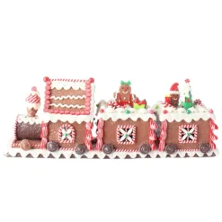 Raz Lighted Gingerbread Train^ Resin