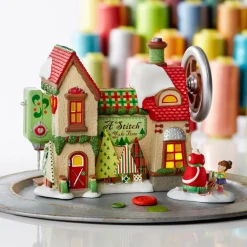 Flash Sale Np, A Stitch In Yule Time, 6003111 , North Pole Village North Pole Village