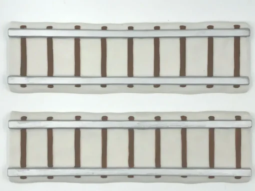 Sale Npv, Northern Lights Straight Track Set/2, 4033845, North Pole Village Village Accessories