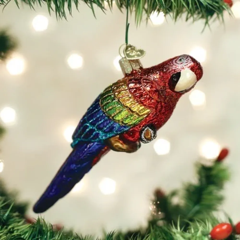 Old World Christmas Owc Tropical Parrot Ornament, 16117^ Glass