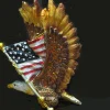 Sale Patriotic Eagle With The American Flag Ornament C3899 Novelty