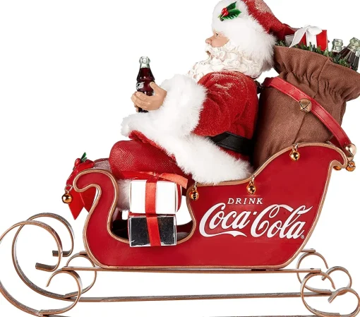 Kurt S Adler Pd, Coca-Cola®, Santa In Sleigh, Cc5202, Kurt Adler^ Santas