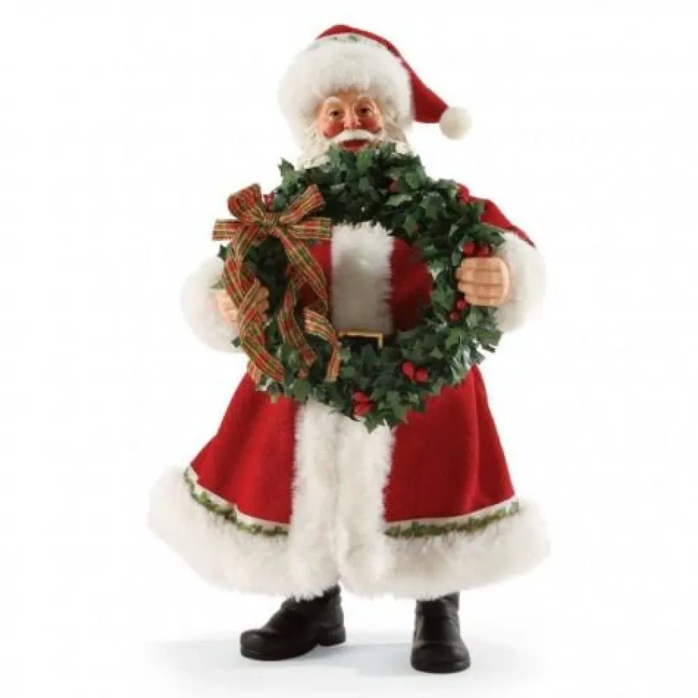 Enesco Pd, Front Door Decor, 4052447, Clothtique Santa, Possible Dreams^ Clothtique/Fabriche Santas