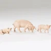 Clearance Pig Family Nativity 3Pc St 5", , 54081 Resin Nativity
