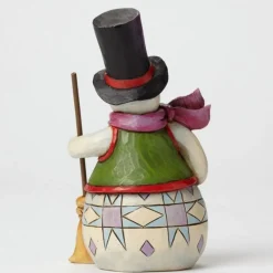 Cheap Pint Sized Snowman With Broom Jim Shore