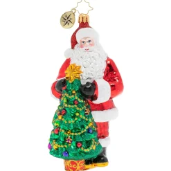Christopher Radko Radko, Santa's Balsam Fir Tree Ornament, 1019834^ Glass
