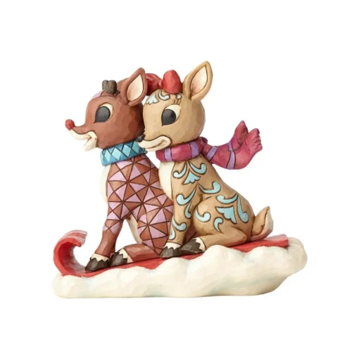 Fashion Rudolph And Clarice Sledding Jim Shore
