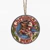 Enesco Santa Reindeer Ornament, Dated 2015^ Resin