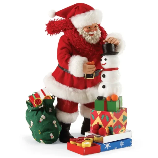 Department 56 Santa's Fun Factory^ Clothtique/Fabriche Santas