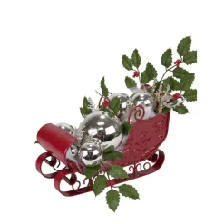 Byers Choice Sleigh With Silver Balls, , Zms280S^ Santas