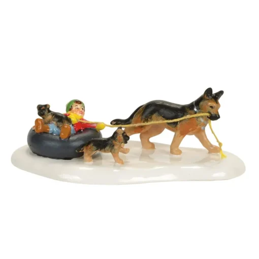 Outlet Sv, Inner Tube Sled Dog Race, Snow Village, 4058881 Snow Village